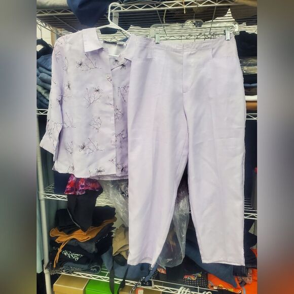 Selene Sport Purple Pantsuit Relaxed Fit - Picture 1 of 5